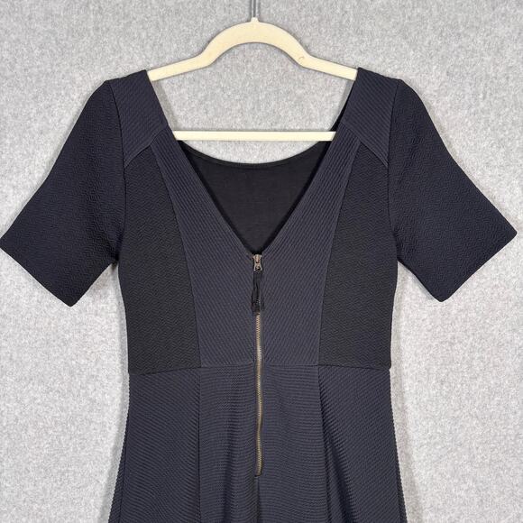 Anthropologie HD In Paris Dress 6 Marcelline Ruffle Textured Ribbed Flounce Twee - Picture 8 of 14